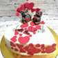 Heart White Cake. Valentine Day Cake. Anniversary Cake. Noida Gurgaon