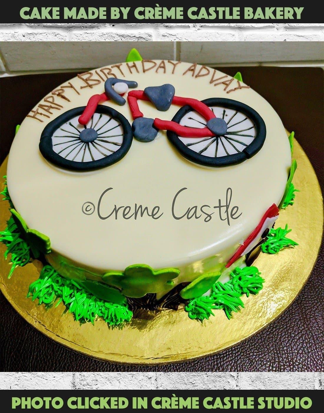 Bicycle 40th Birthday Cake Topper for Man Cycling Theme Decoration , Funny  40 Year Fabulous and Happy Forty Party , Handmade (Black） : Buy Online at  Best Price in KSA - Souq