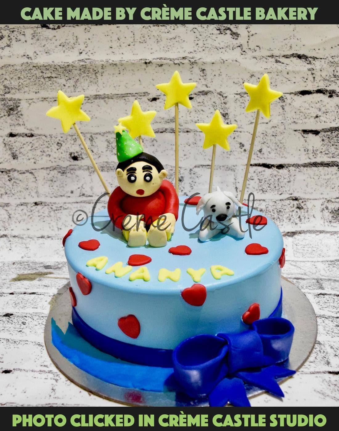 Shinchan Theme Cake. Birthday Cake Ideas for Son. Noida & Gurgaon