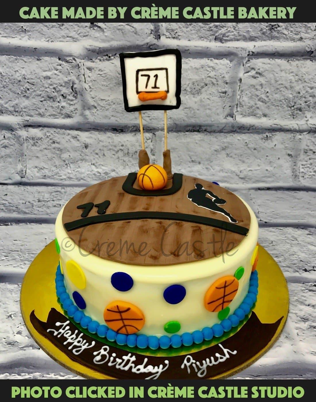 Basketball Fan Cake - Creme Castle