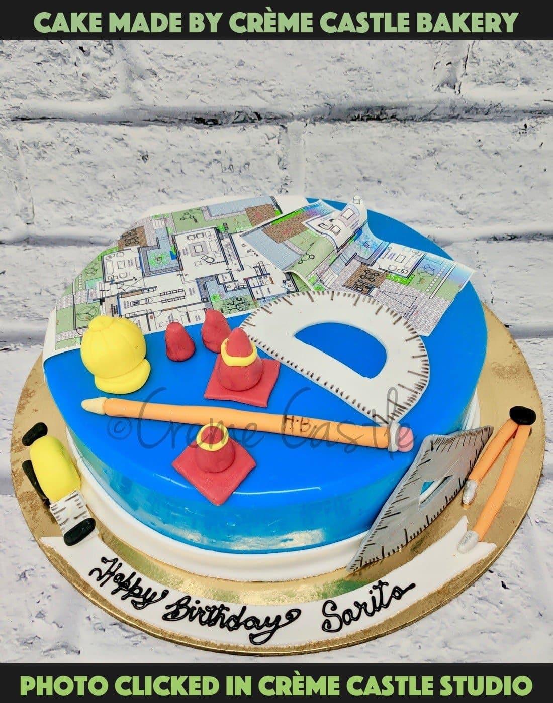 Architect Theme Cake by Creme Castle