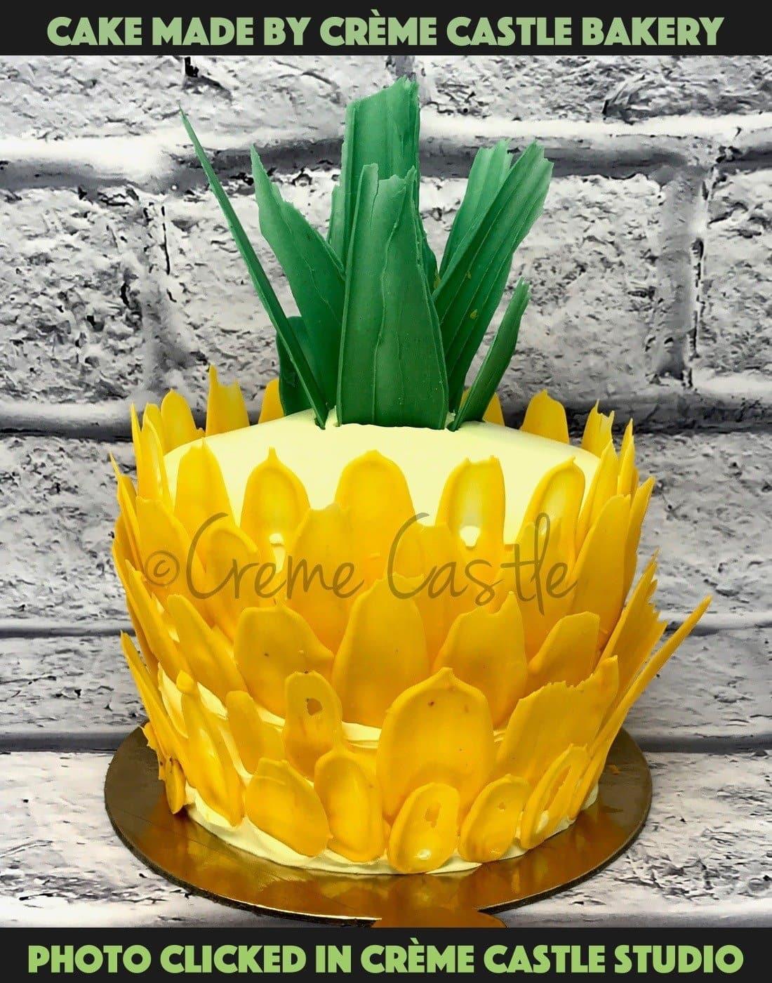 Little Princes Pineapple shape Cake,Birthday Cake,Cakes To India || Send  Flowers, Gifts, Cake Online to Kolkata, Flower Delivery Kolkata, India
