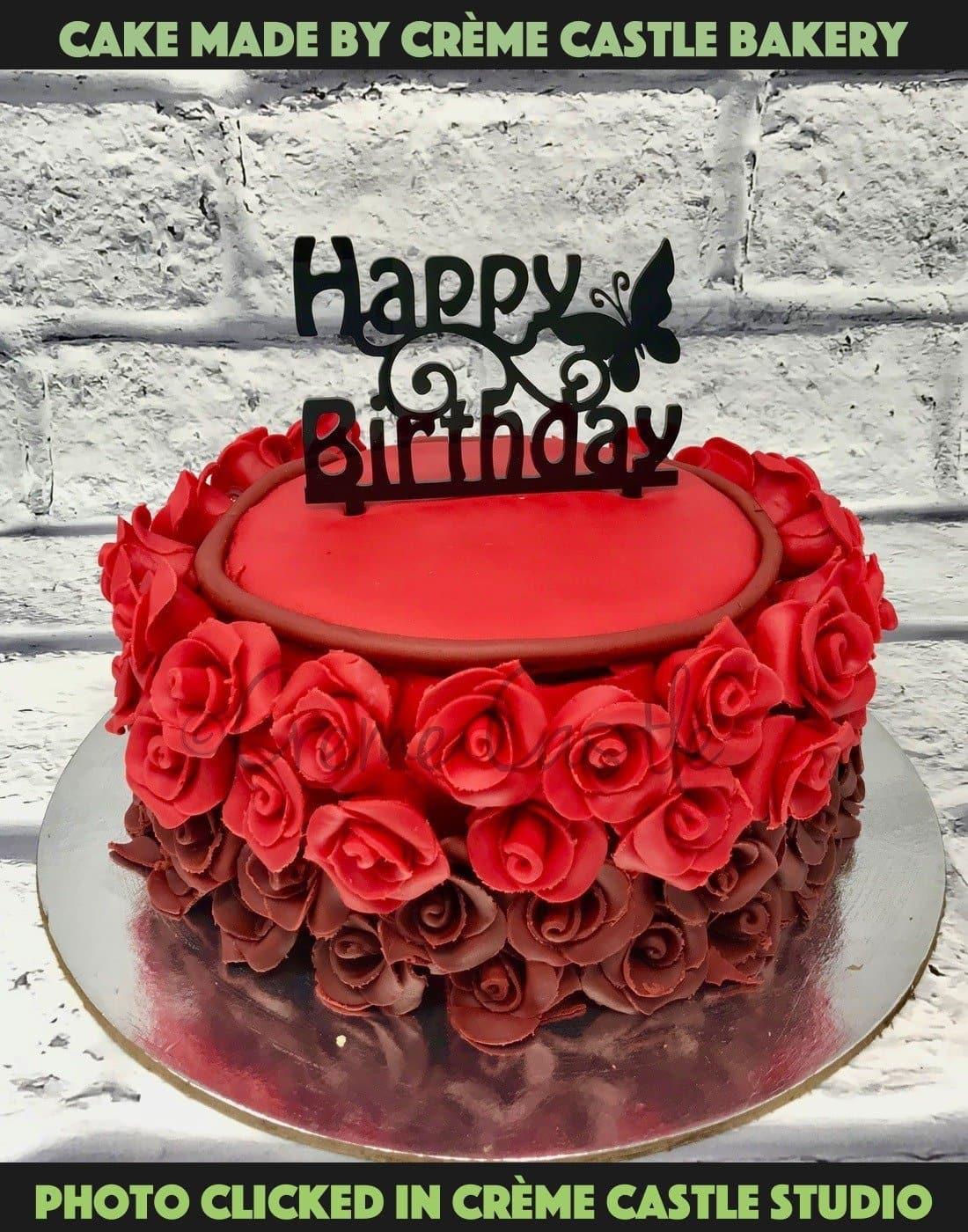 Rose Garden Themed Birthday Cake By Charmpastry - CakeCentral.com