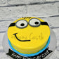 Minion Face Cake. Customized Cake Bakery Near Me. Noida & Gurgaon