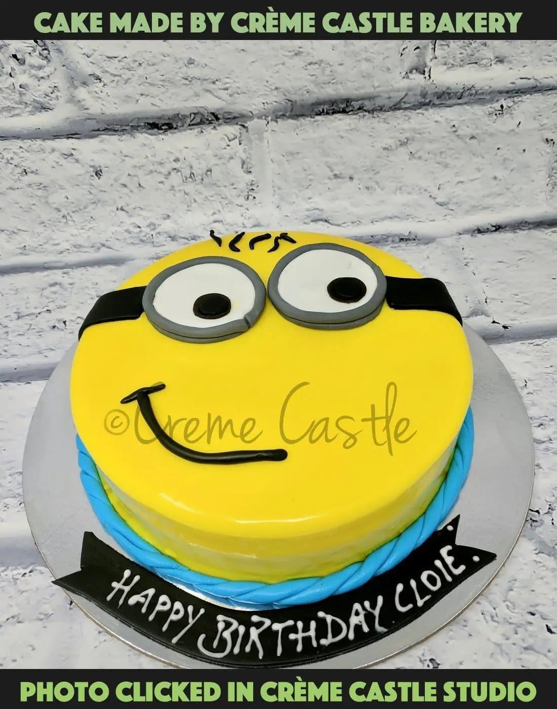 Minion Face Cake. Customized Cake Bakery Near Me. Noida & Gurgaon