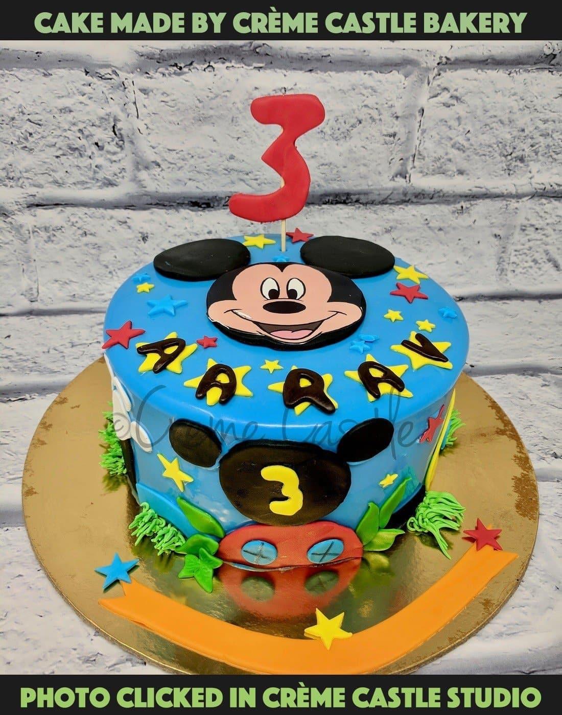 BC4309-baby-mickey-mouse-cake-toronto | BC4309 2 tier blue a… | Flickr
