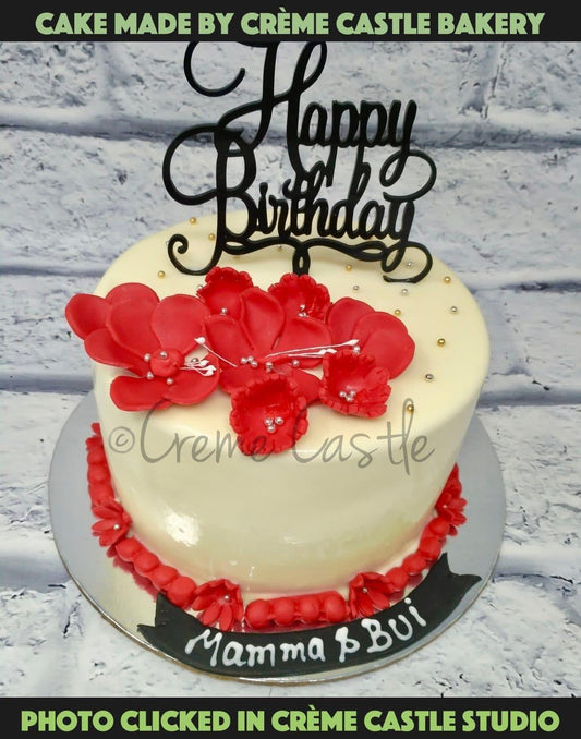 Floral Red - Creme Castle