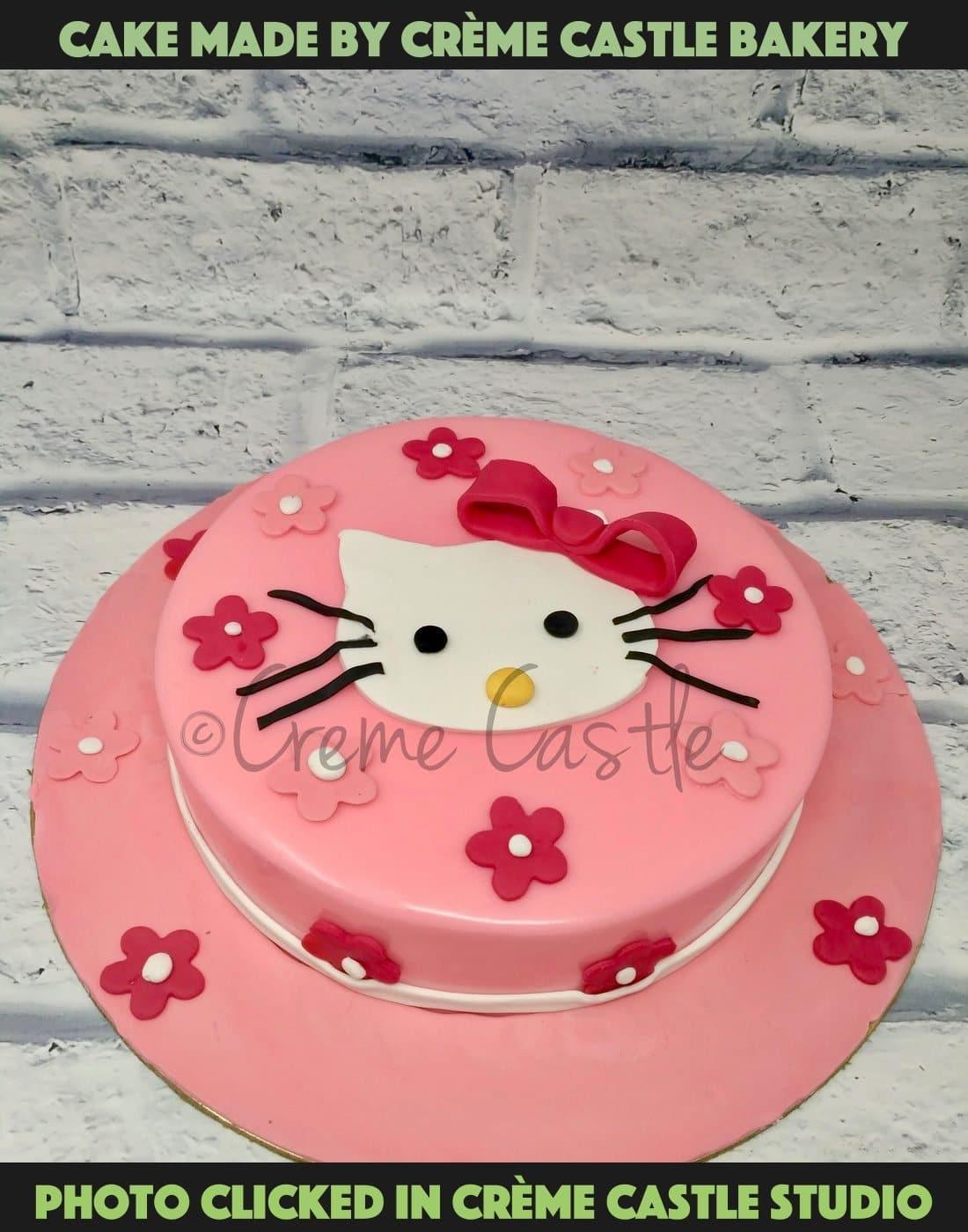 Hello Kitty Face Cake. Cake Designs of Girls. Noida & Gurgaon