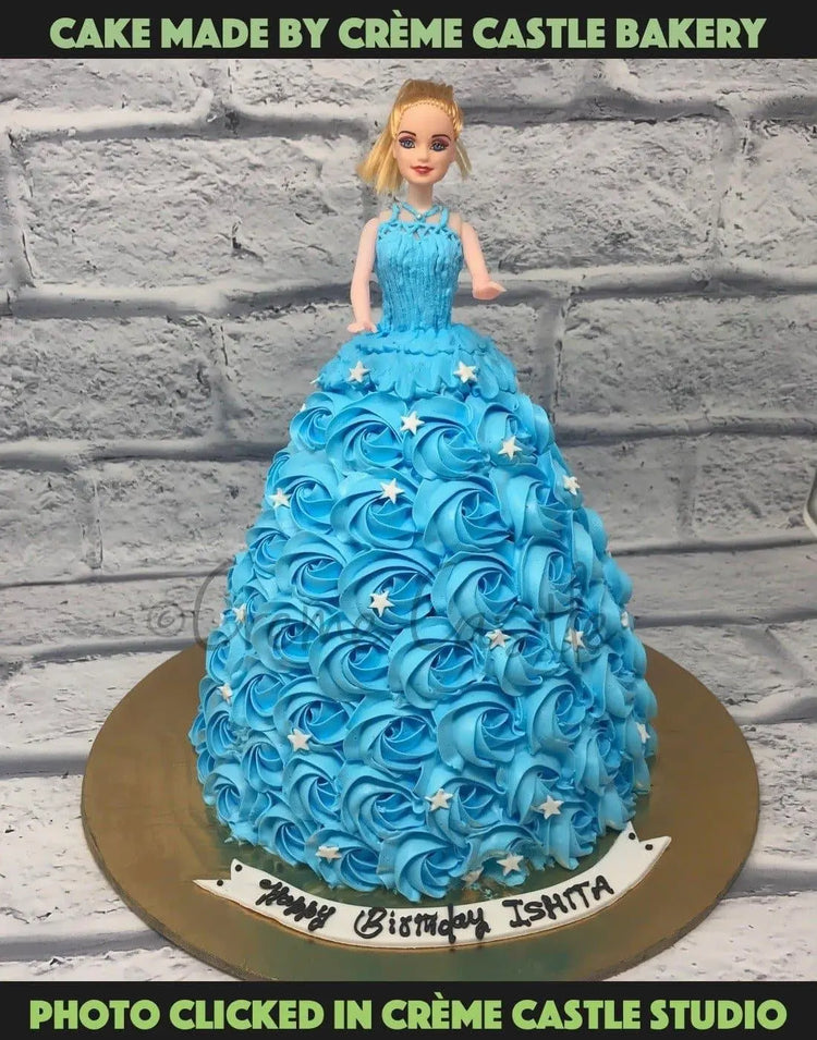 Blue Barbie Cake. Cake Designs of Girls. Noida & Gurgaon – Creme Castle