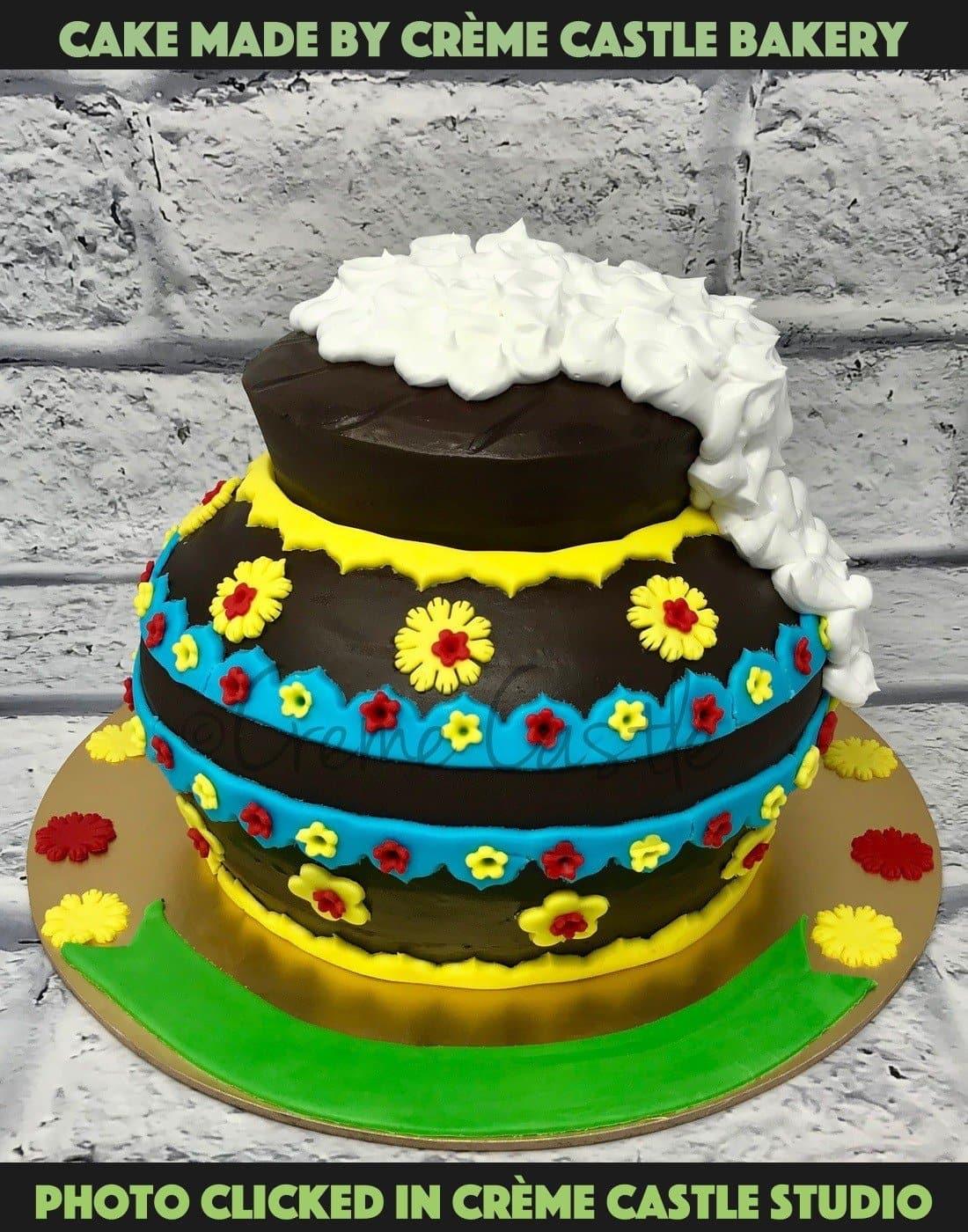 How To Make Kirshna Matka Cake Making By Sunil Cake Master Fancy Cake   YouTube