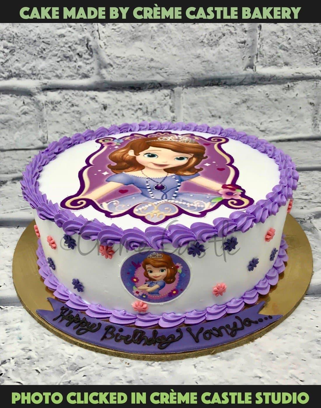 Cake Designs for Baby Girl. Sofia Photo Cake. Noida & Gurgaon