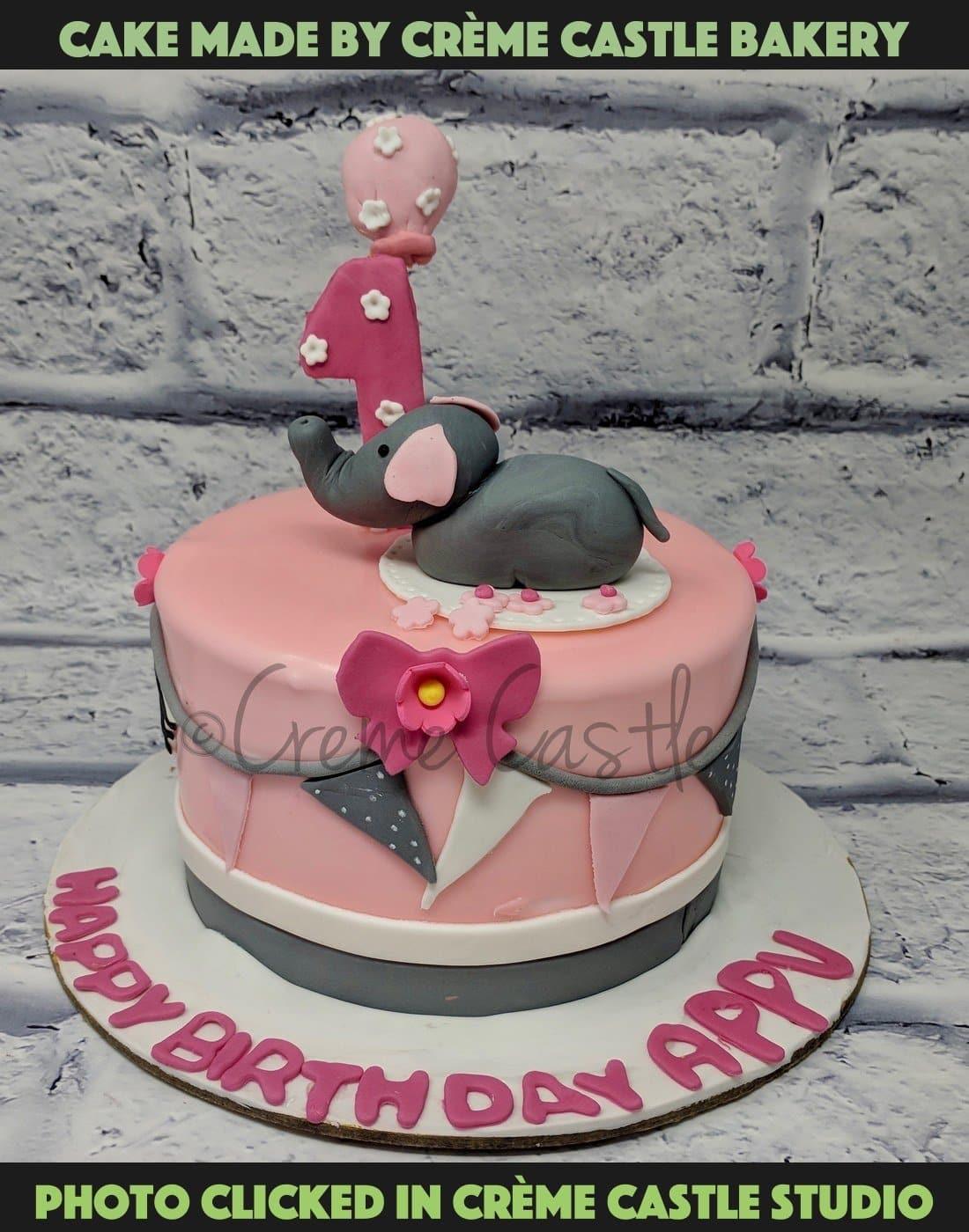 Elephant Balloon Cake. Cake Designs of Girls. Noida & Gurgaon
