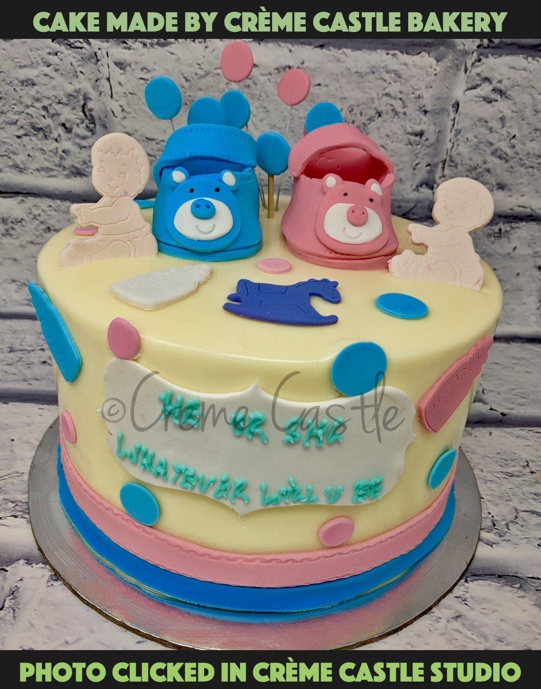 Baby Booties Cake - Creme Castle