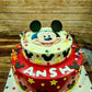 Mickey Mouse Tier Cake - Creme Castle
