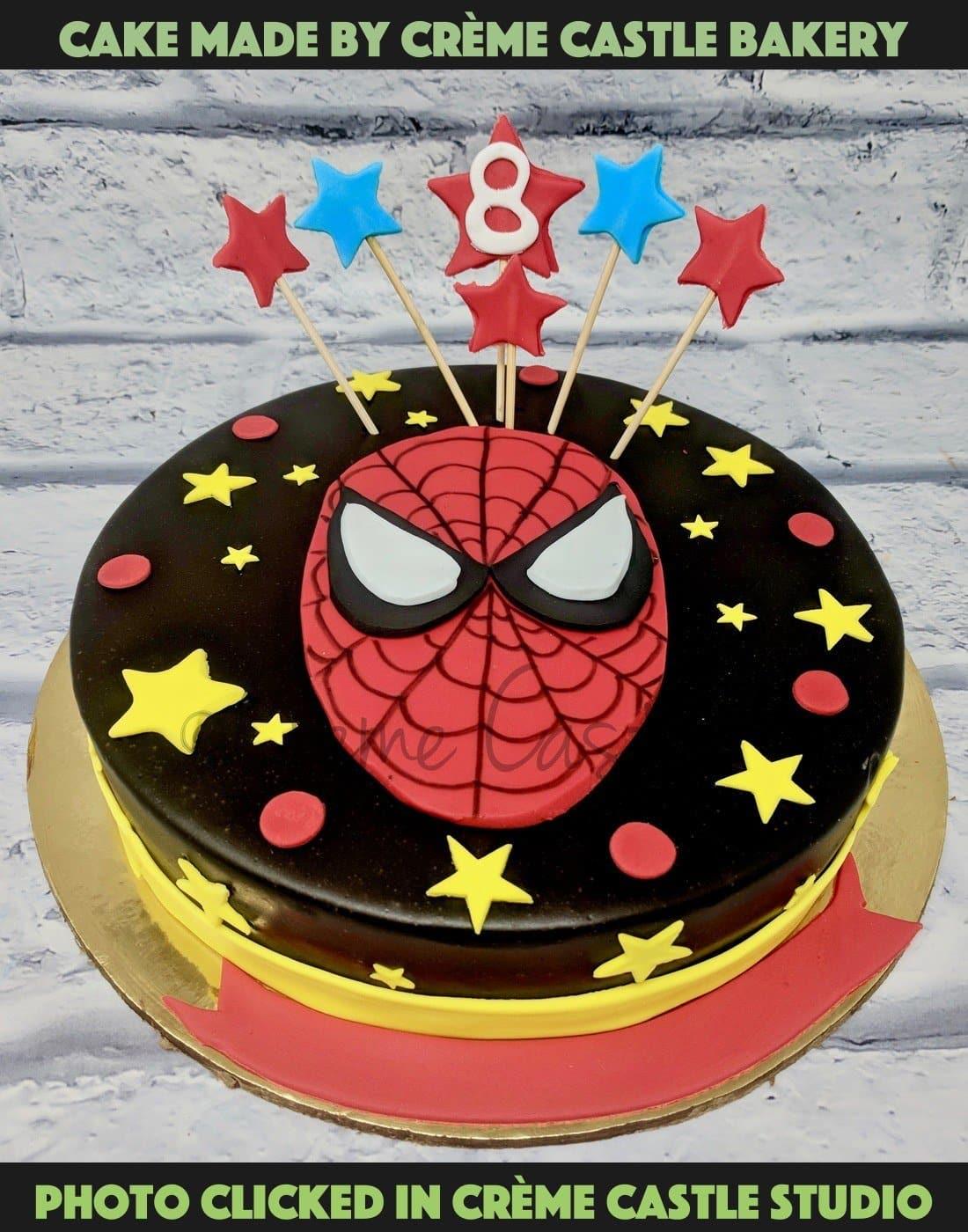 Spiderman Chocolate Cake. Birthday Cake Ideas for Son. Noida & Gurgaon