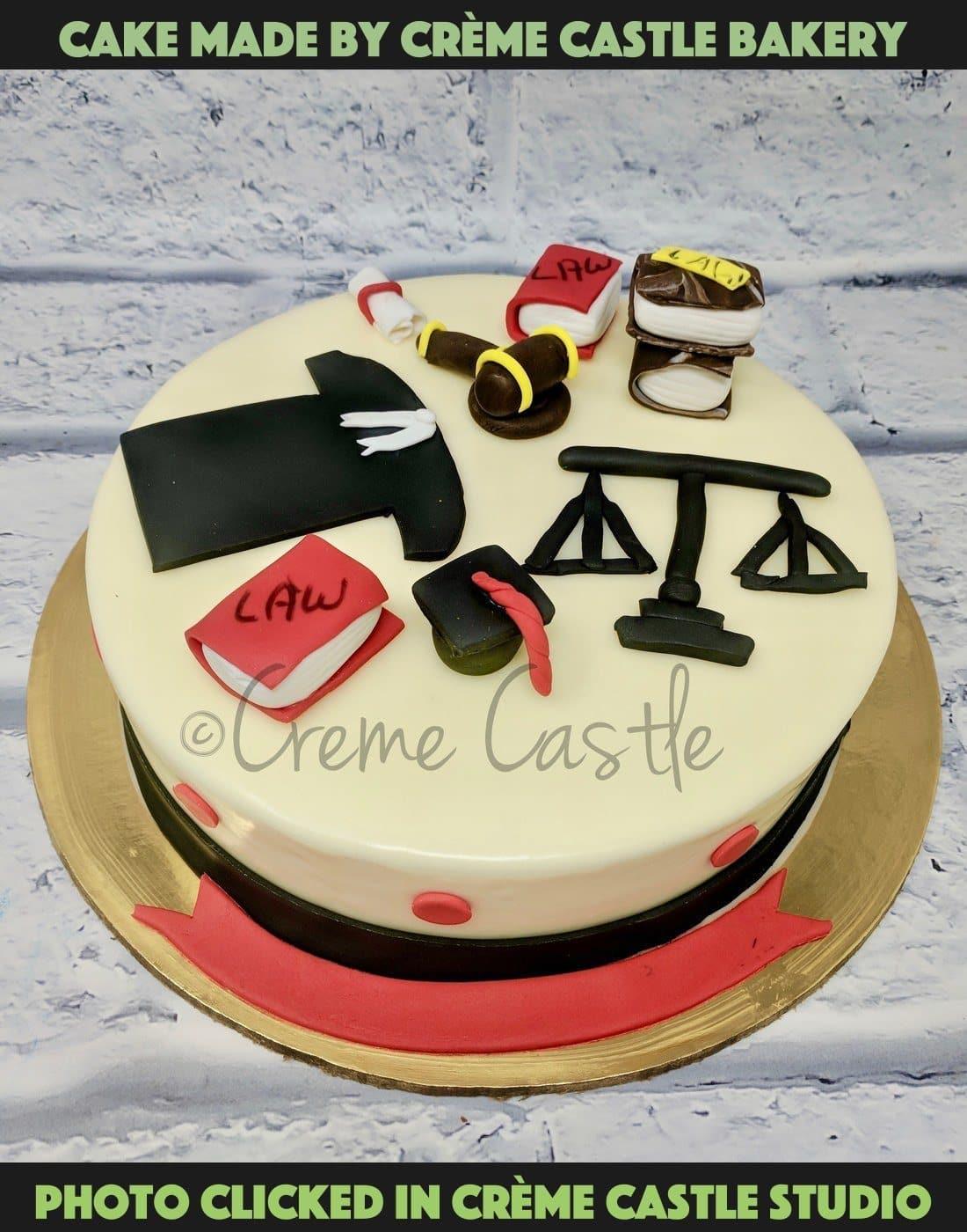 Advocate Fondant Cake with butterscotch flavour😍 by bhawna the cooking  queen - YouTube