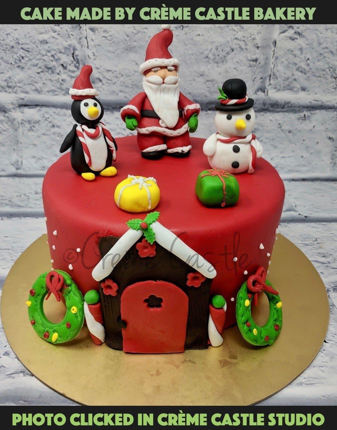 Send Strawberry Santa Clause Christmas Cake Online - GAL22-109766 |  Giftalove