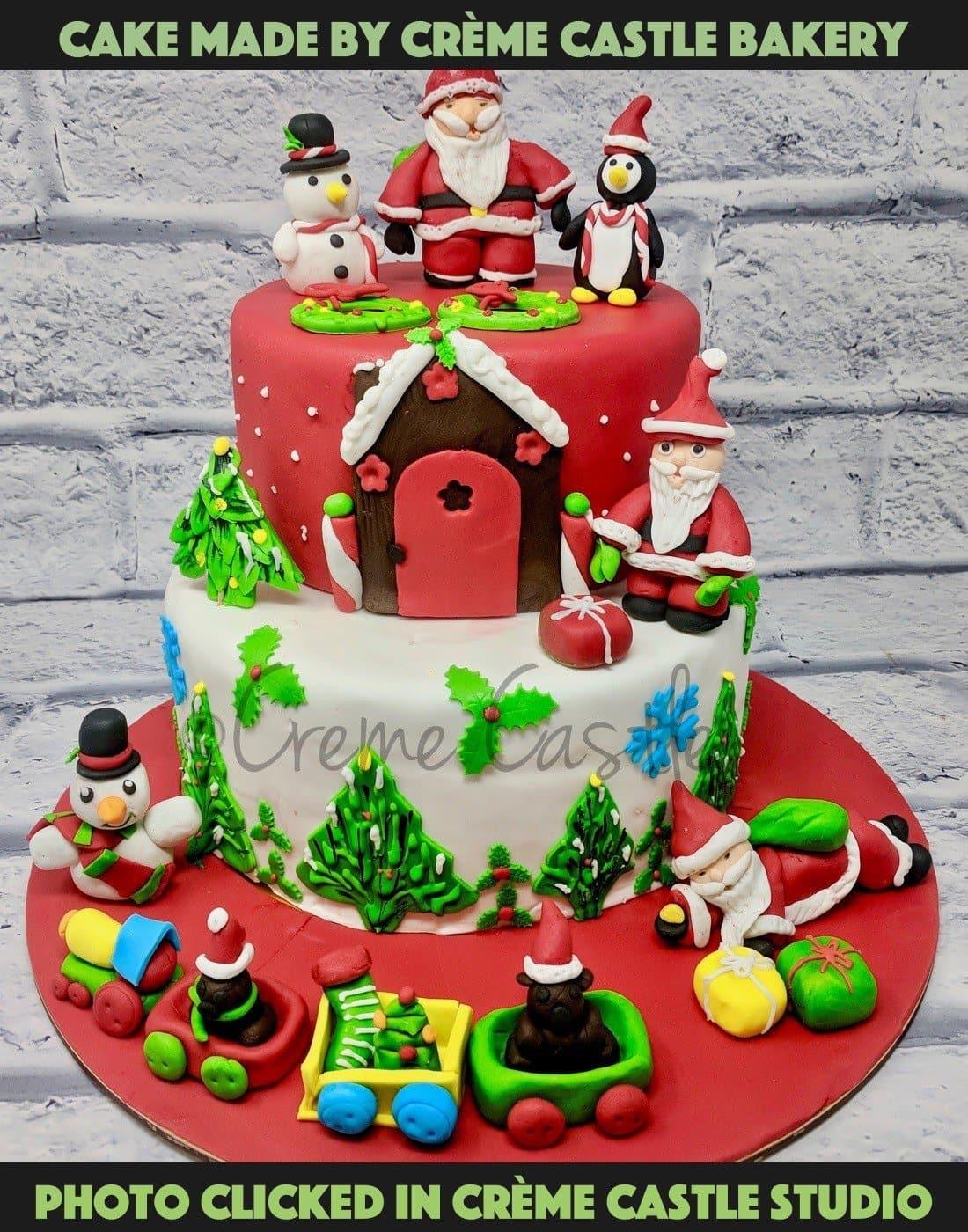 Order Christmas Cake D2 Online From Cake Palace,Narkatiyaganj