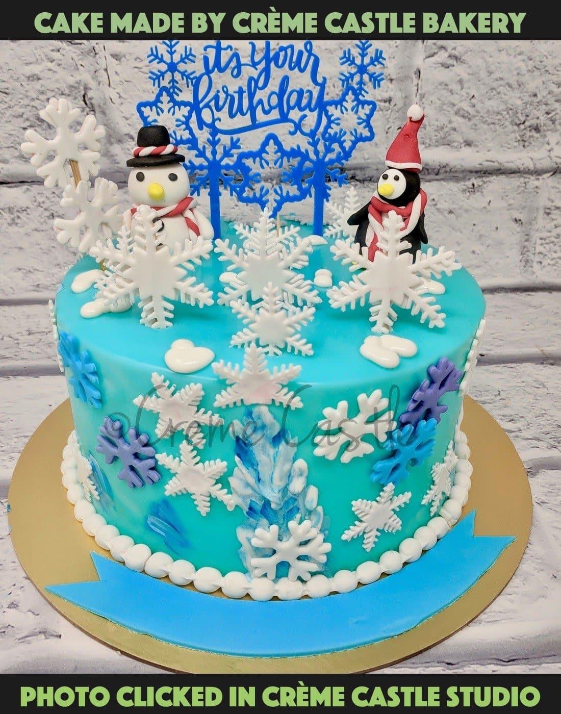 Winter Wonderland Cake - Creme Castle