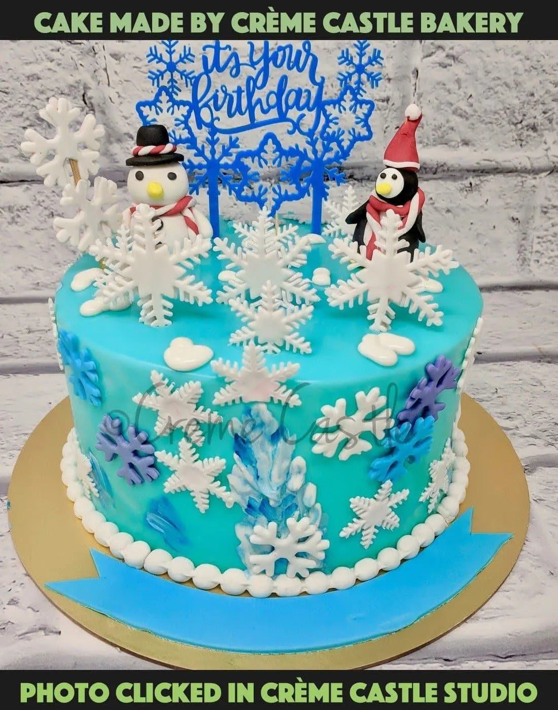 Winter Wonderland Cake - Creme Castle