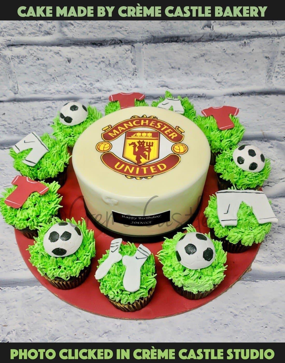 Manchester United Theme Cake - Creme Castle