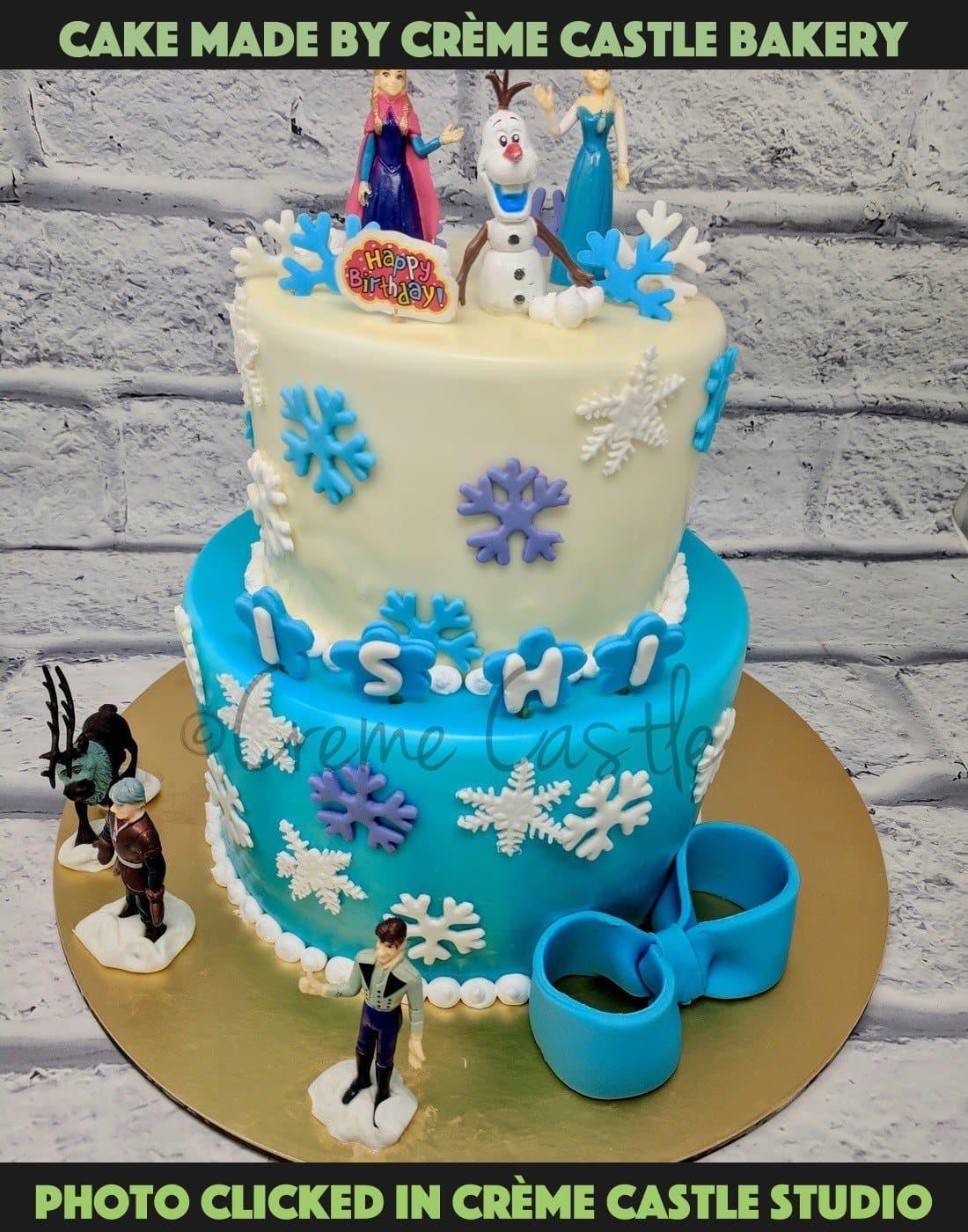 Frozen Theme Cake - Creme Castle