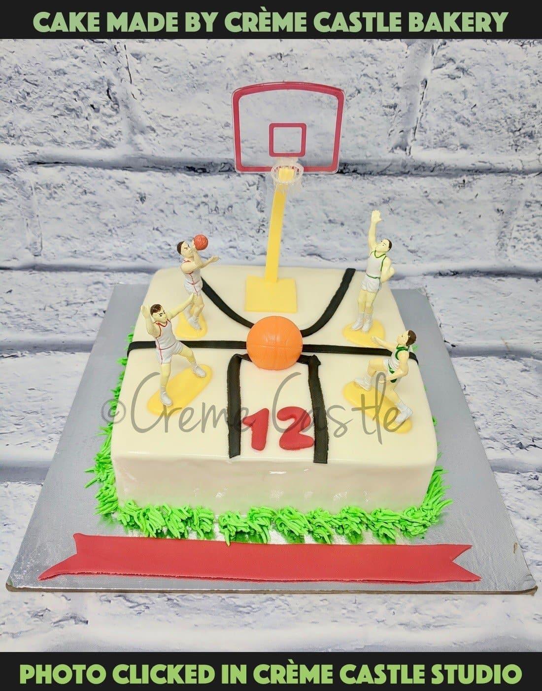 Basketball Theme Cake - Creme Castle