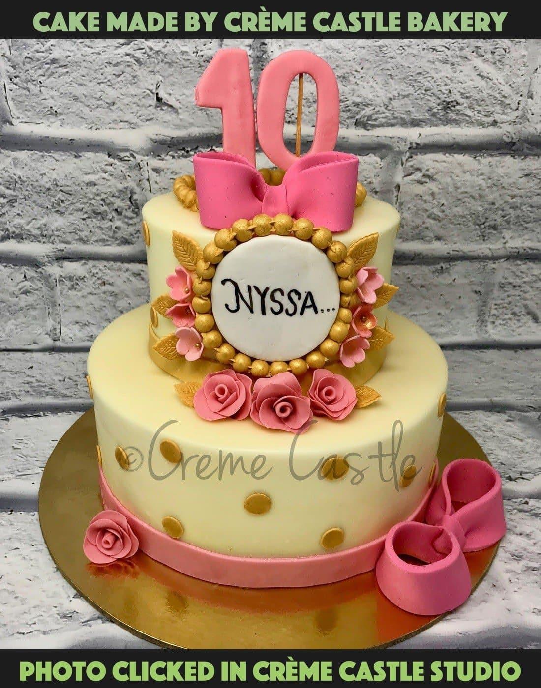 1st Birthday Cake for Baby Girl. Princess Cake. Noida & Gurgaon