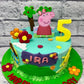 Peppa Pig Theme Cake - Creme Castle