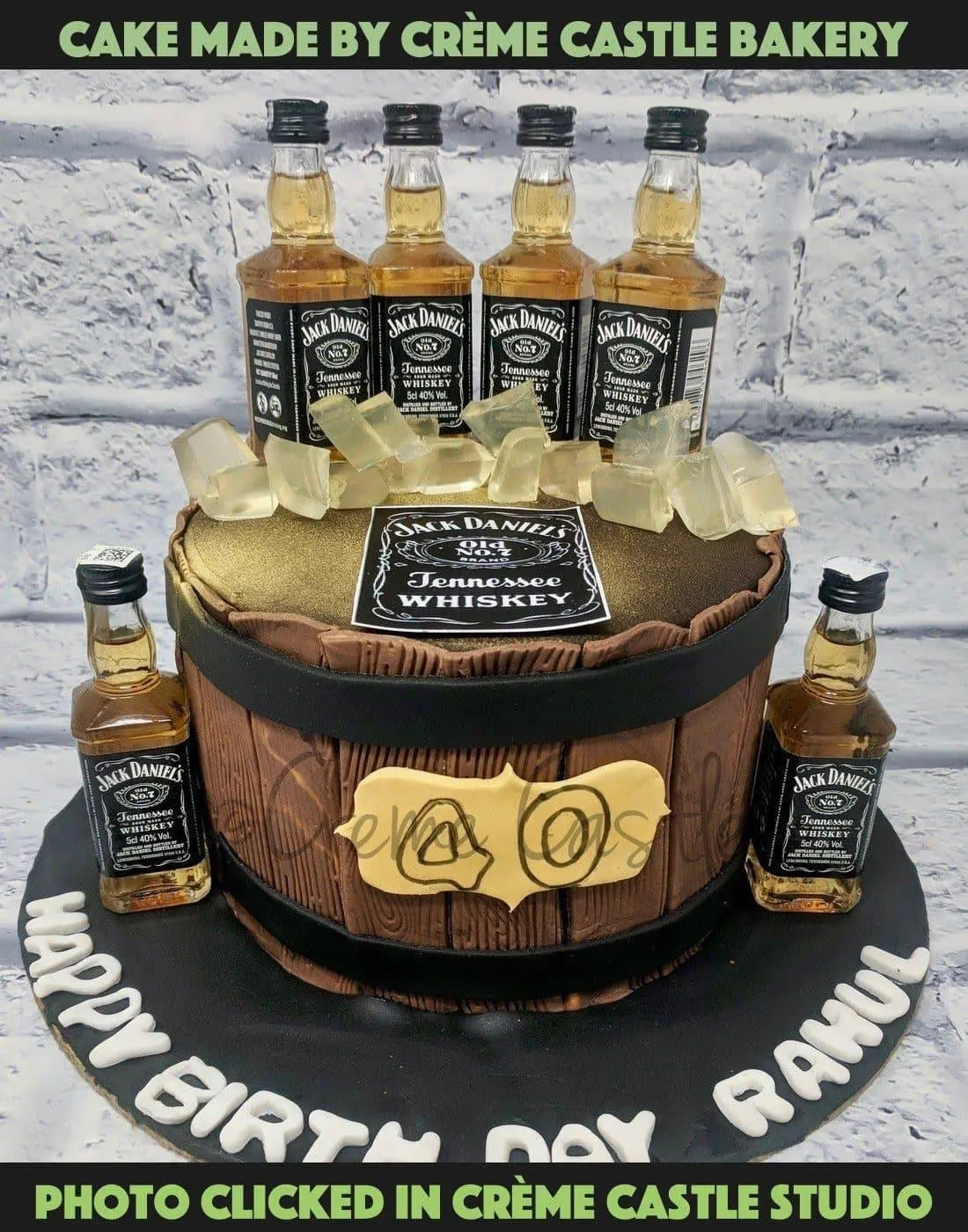 Whiskey Theme Cake - Creme Castle