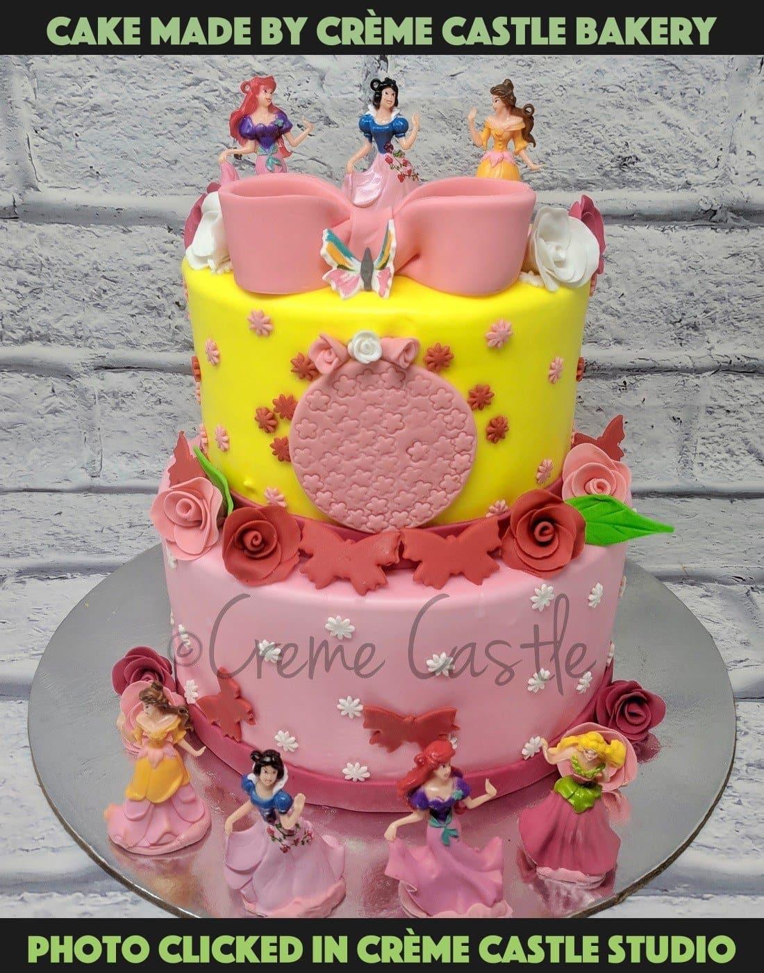 The Moody Baker® | Disney Princess Theme cake for little Anahita! Dark  Chocolate & Hazelnut Flavour as requested by her parents. #disney  #disneythemedparty ... | Instagram