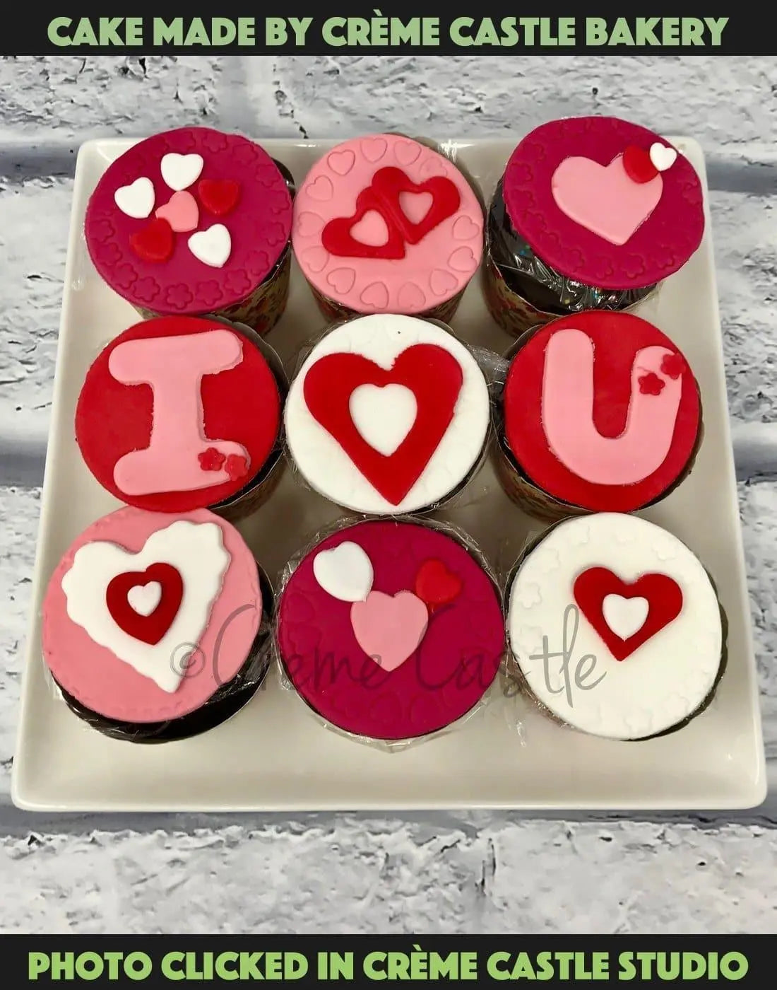 Valentine Cupcakes - Creme Castle