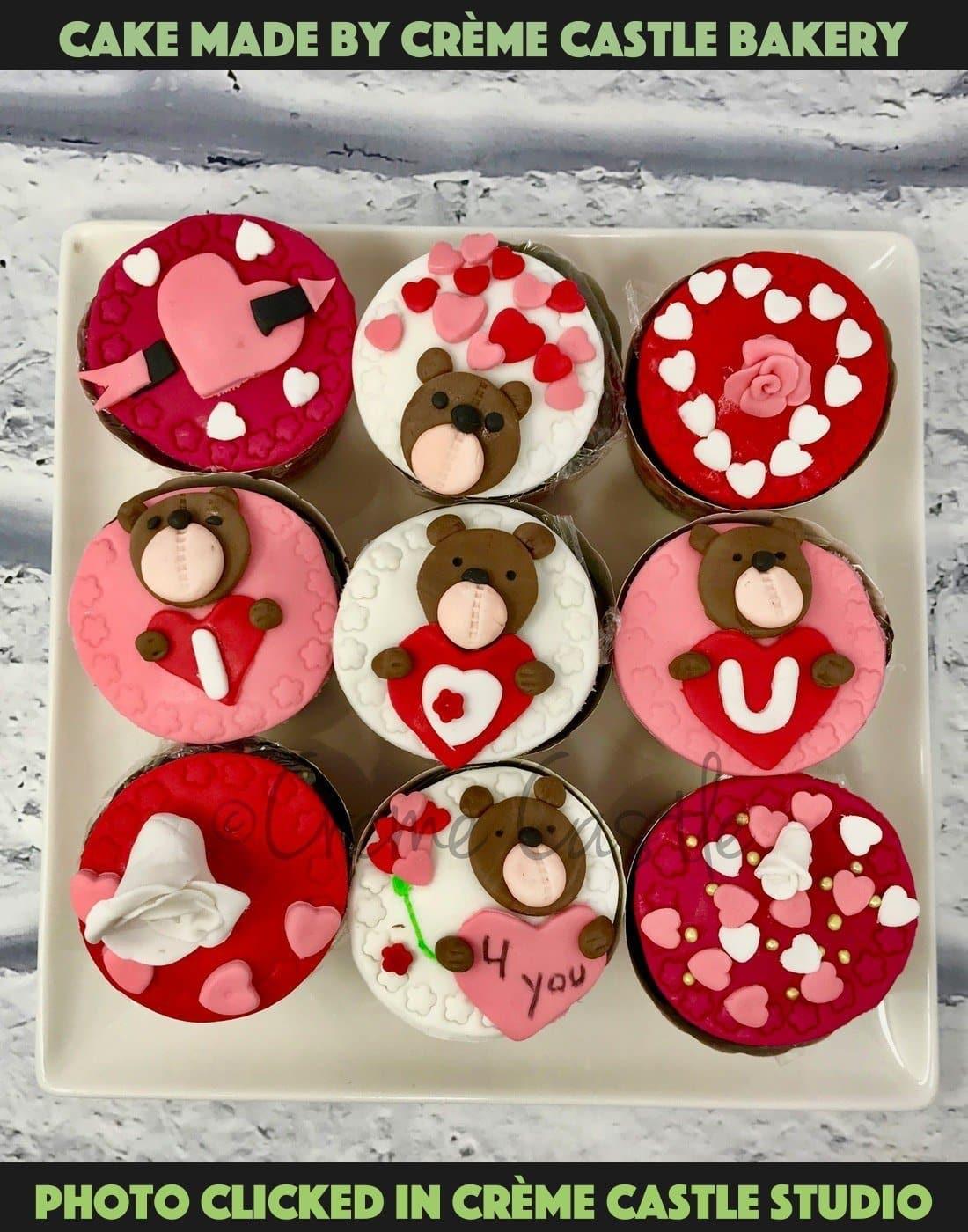 Valentine Cupcakes - Creme Castle