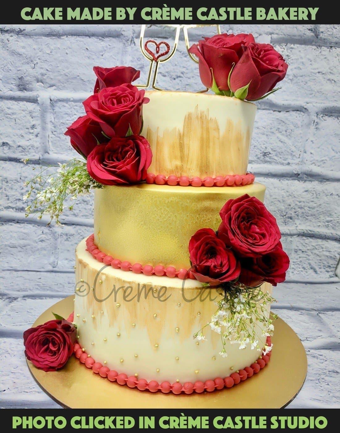 Engagement cake - Creme Castle