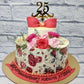 25th Anniversary (Silver Jubilee) Cake for Mom Dad - Creme Castle