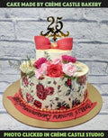 25th Anniversary (Silver Jubilee) Cake for Mom Dad