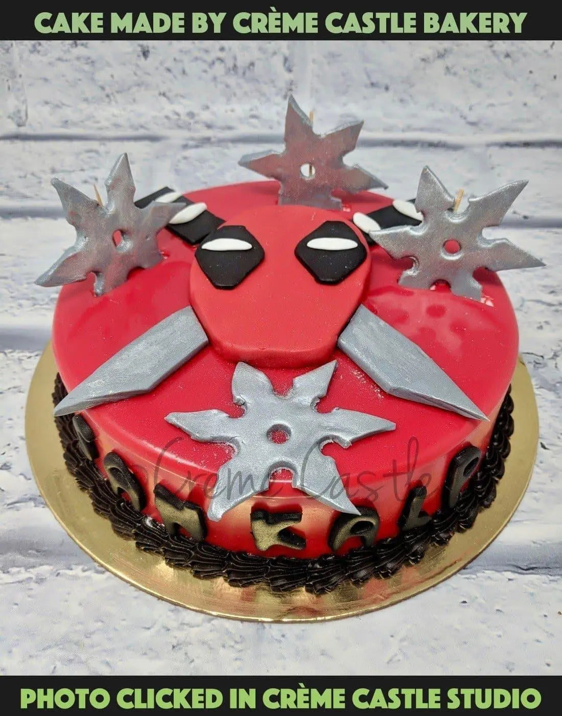 Deadpool themed cake - Creme Castle