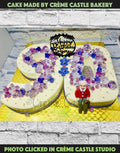 90 Shaped Cake