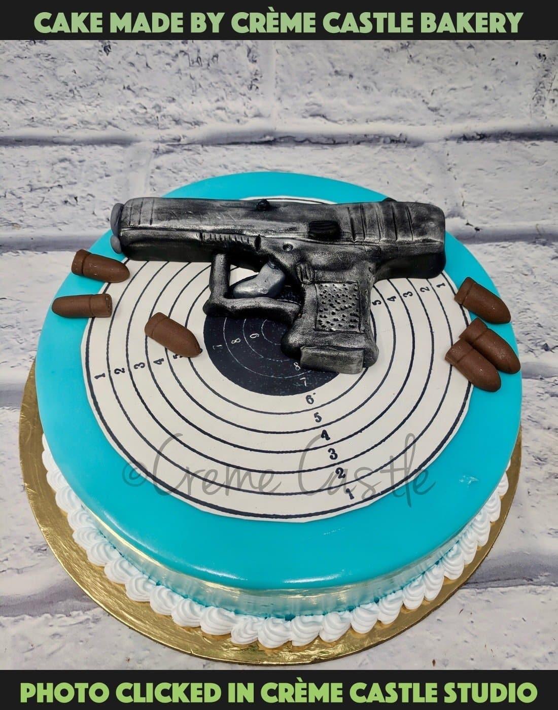 Target Shooting Cake - Creme Castle