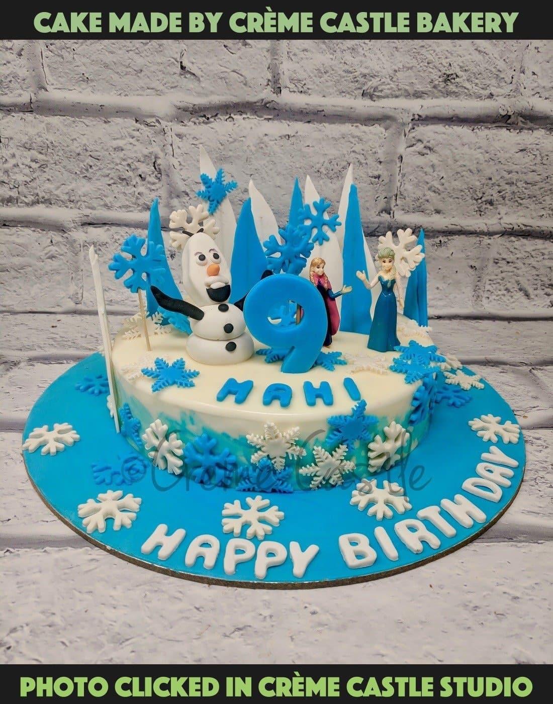 Frozen Winter Wonderland Cake - Creme Castle