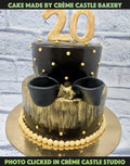 Black and Golden Cake