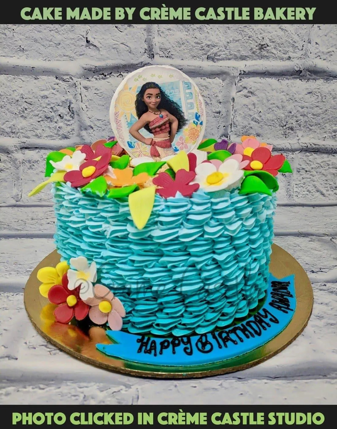 Water Theme Cake. Moana Face Cake. Noida & Gurgaon