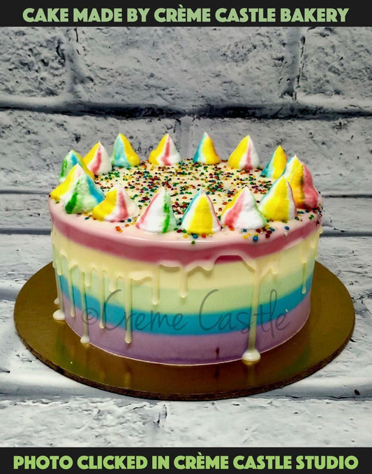 Rainbow Shade Cake - Creme Castle