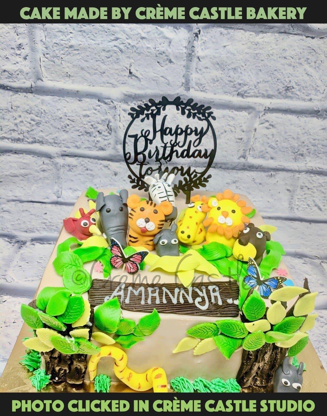 Jungle and Lion Cake - Creme Castle