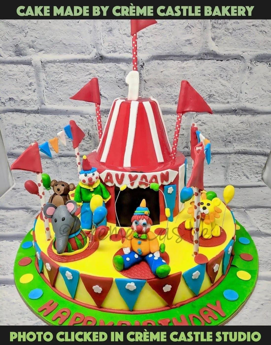 Circus Carnival Cake - Creme Castle