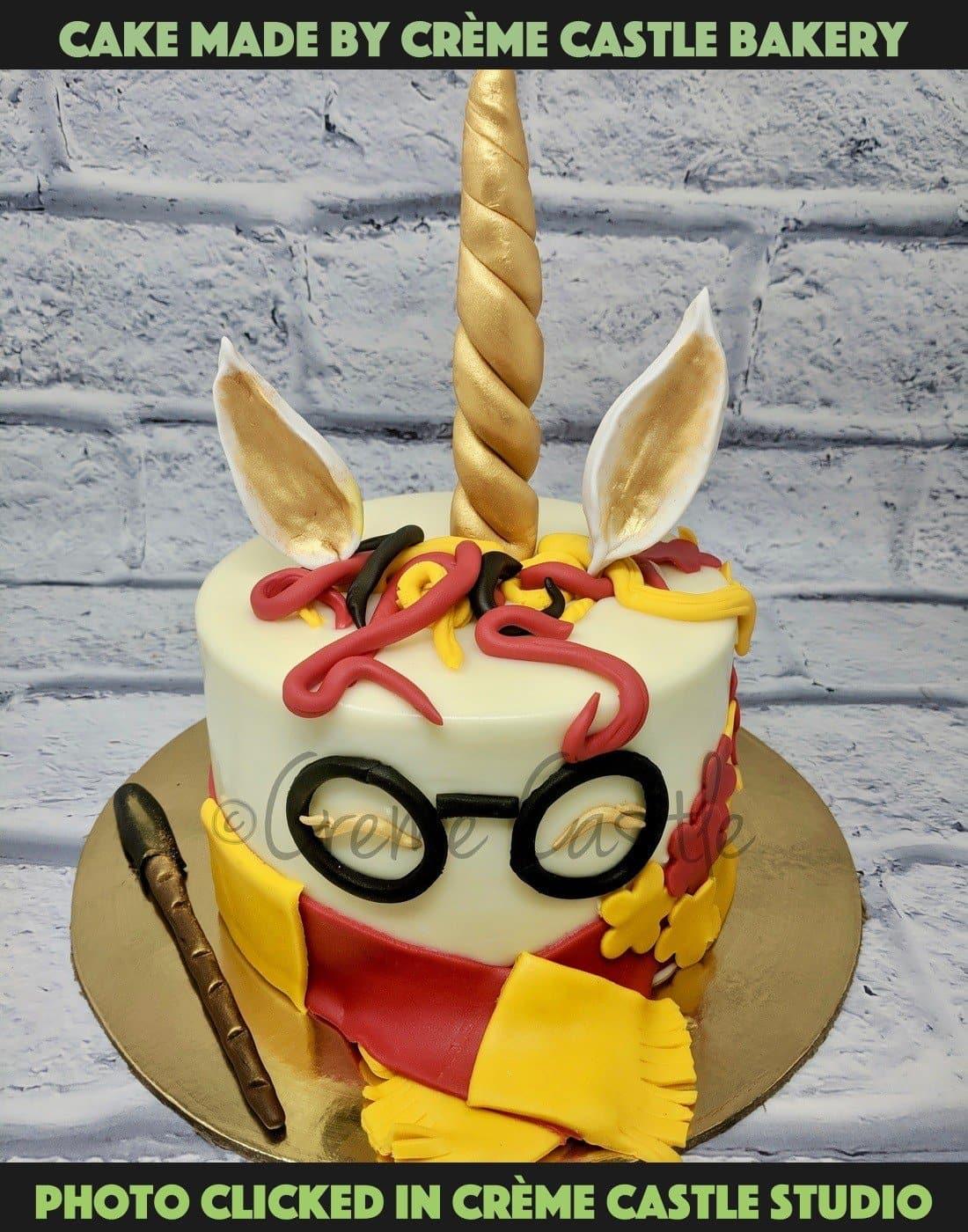 Harry Potter and Unicorn Cake - Creme Castle
