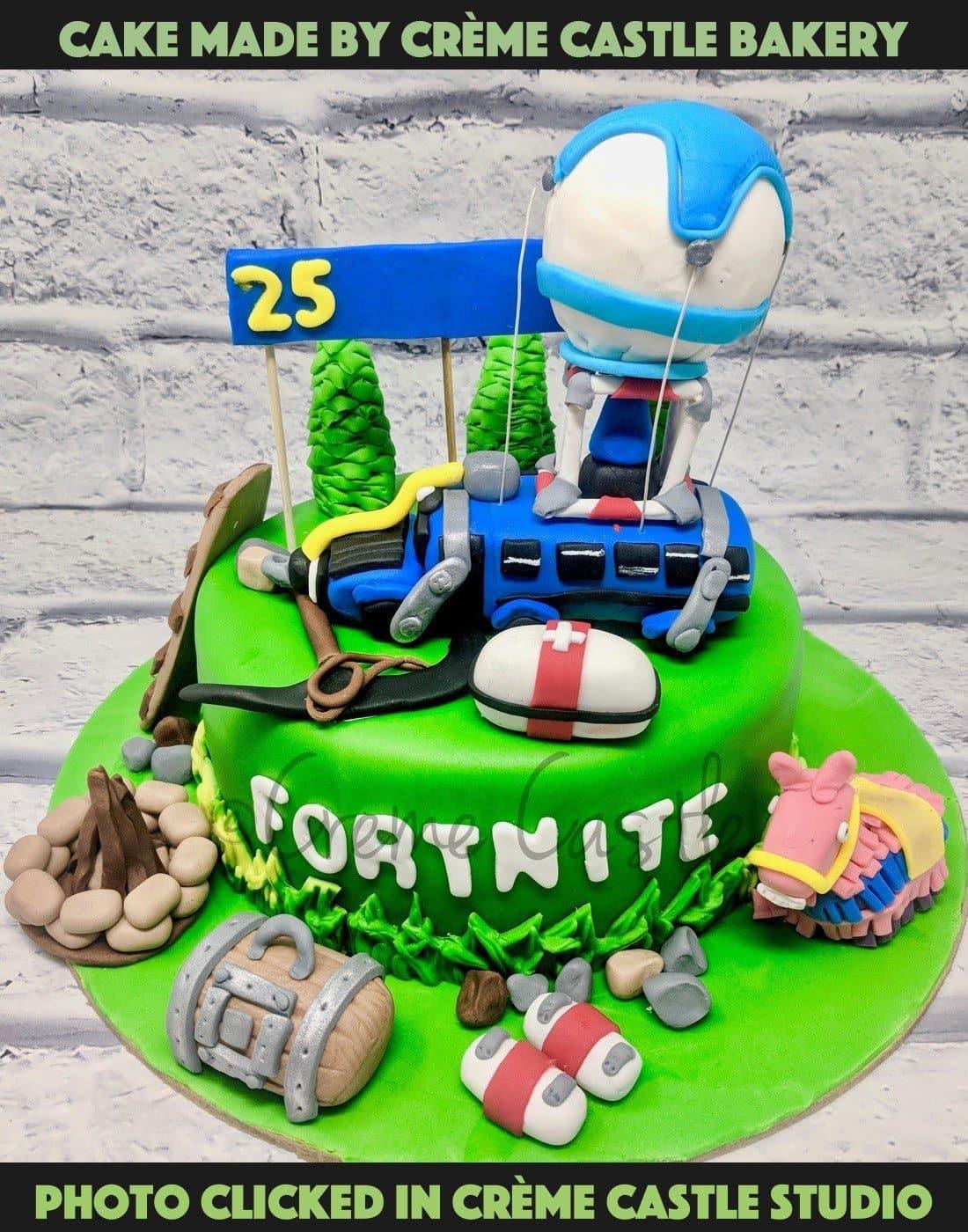 Fortnite Game Cake - Creme Castle