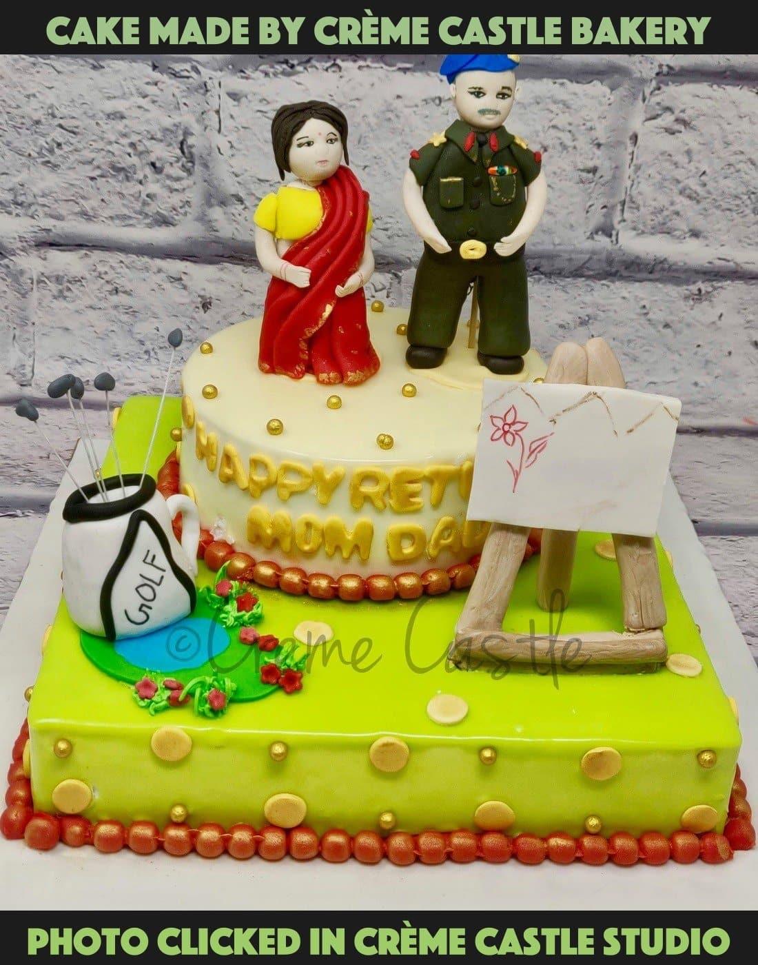 Army Couple Cake - Creme Castle