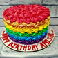 Rose and Rainbow Cake - Creme Castle