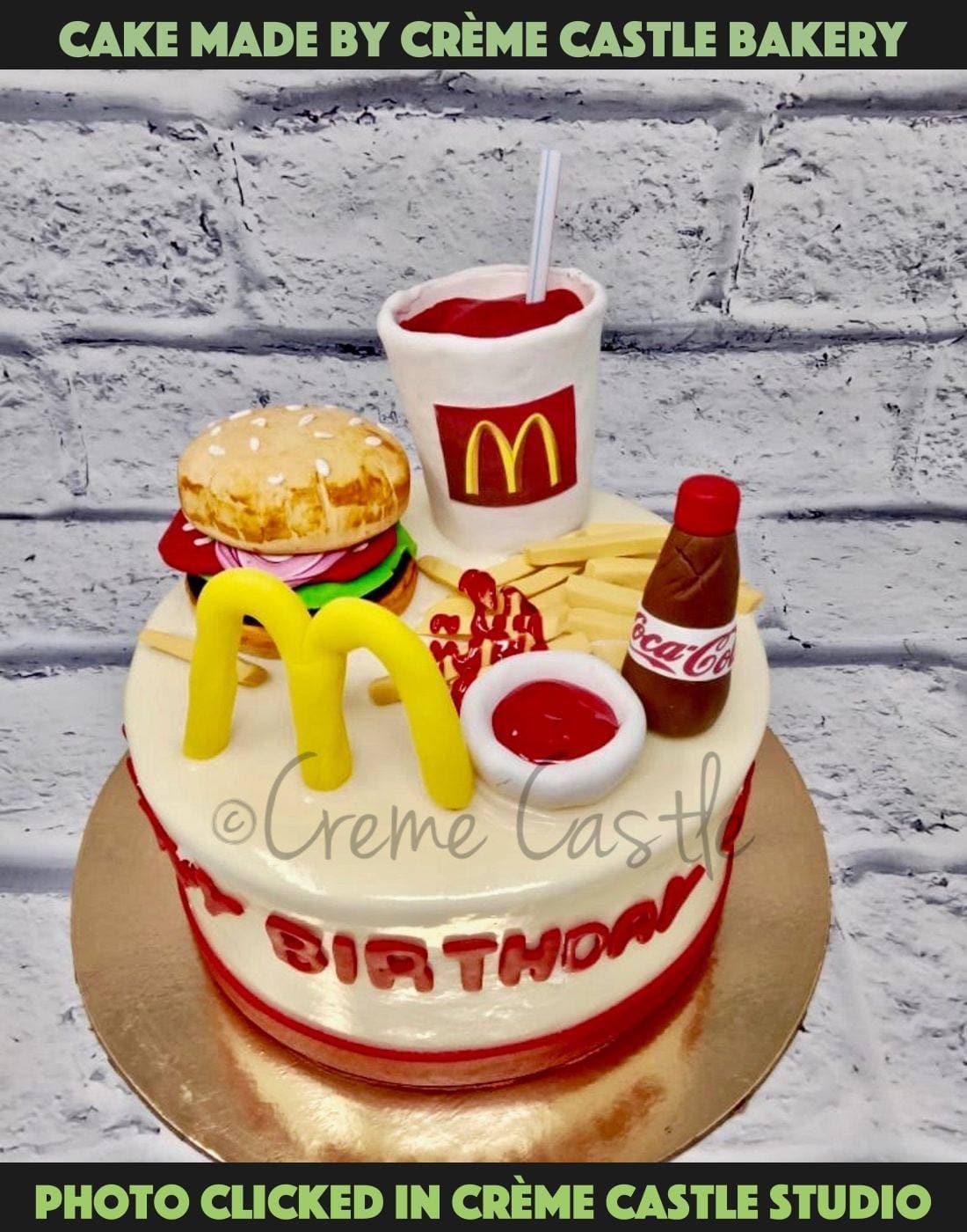 Mc Donald's Theme Cake Tutorials
